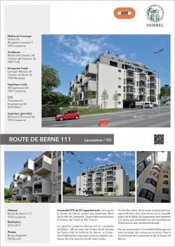 Route de Berne 111 Lausanne Wurlod Architectes Losinger marazzi immeuble locatif sur les hauts de Lausanne 