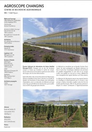Agroscope Changins Vaud construction de l'OFCL Office Fédéral des Constructions et de la Logistique