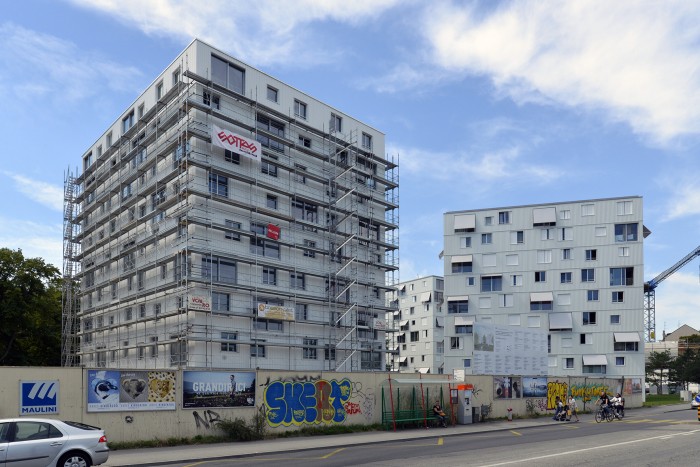 En construction à louer appartements La Fontenette Carouge logements HBM Subventionnés Fondation Emma Kammacher 