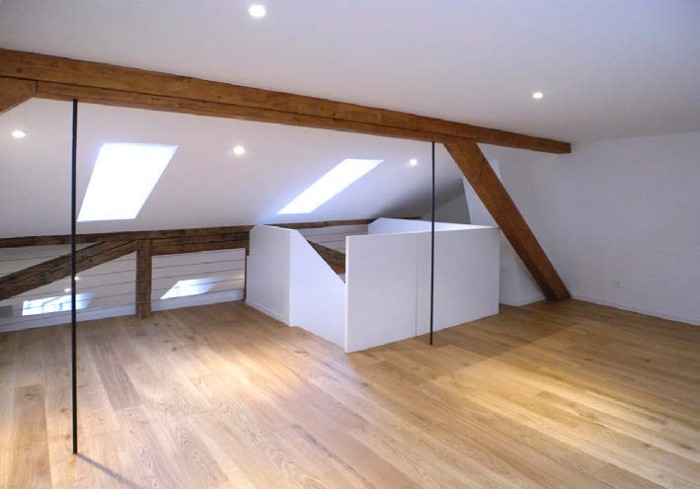 Transformation combles Grand-Rue 9 Fribourg Epure architecture CR-Tech